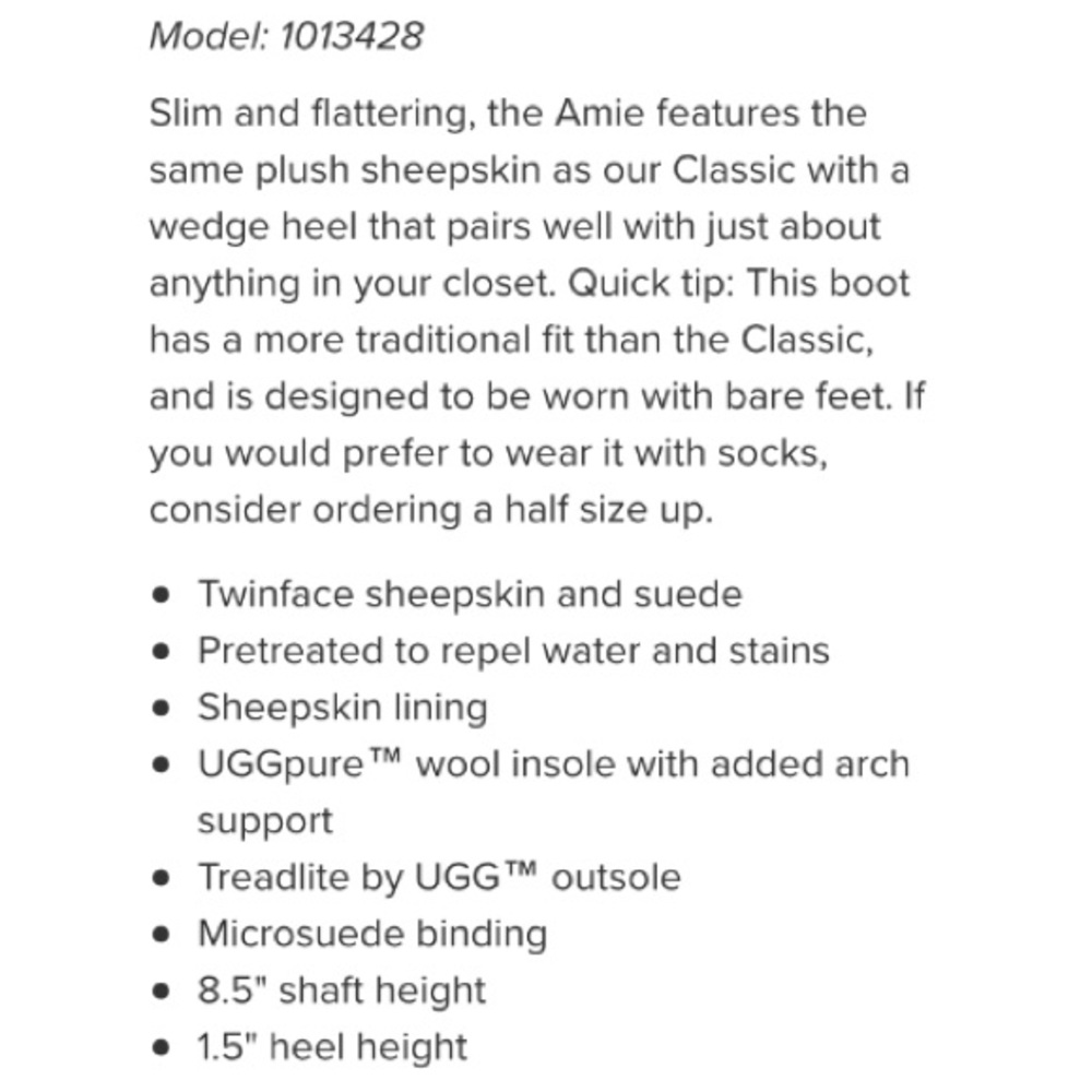UGG | Classic Wedge Heel Amie Boot in Chestnut - Picture 7 of 8